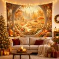 thumbnail image 3 of Stone Archway with Autumn Path and Mushrooms, Mystical Fantasy for Cottagecore Lovers, Enchanted Forest Art Decor, Holiday Gift, Tapestry Wall Hanging for Bedroom and Living Room, 3 of 7