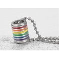 thumbnail image 2 of Stainless Steel Gay Lesbian Lgbt Tag Pendant Chain Necklace - Rainbow Pride---Product code 30434, 2 of 5