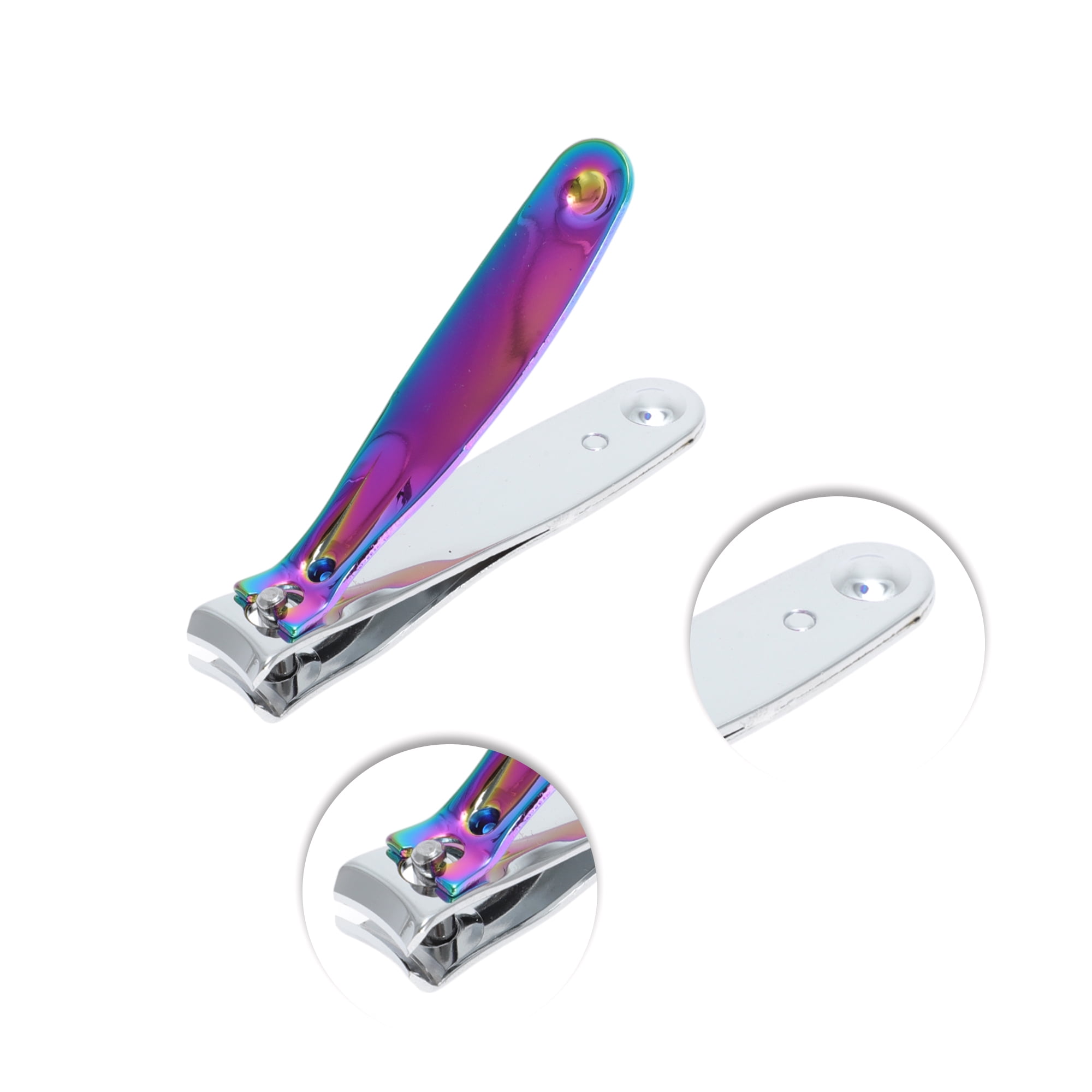 Unique Bargains 1pc Portable Durable Carbon Steel Nail Clippers 2.36" Length Purple Small
