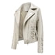 thumbnail image 3 of Chaquetas para mujer Slim Leather Stand Collar Zip Motocicleta Traje Cinturón Abrigo Chaqueta Tops Odeerbi ODB-3, 3 of 5