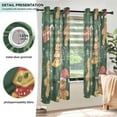 thumbnail image 3 of Yayeee Window Curtains Light Filtering 63"x52" Grommet Panel Pair Home Living Room Decor, Beige Christmas Gingerbread, 3 of 7
