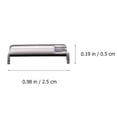thumbnail image 4 of KAKOWELY Maillon de Bracelet de Montre 2 Ensembles Maillon de Bracelet de Montre Intelligent Tête en Acier Inoxydable et Barre de Réparation Compatible avec Fitbit Versa (Argent, 2 Broches) 0.98"X0.2"X0.04 Pouces, 4 of 4