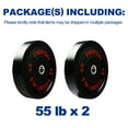 thumbnail image 4 of BalanceFrom Olympic Bumper Plate Weight Plate, 55 lbs Pair Black, 4 of 8