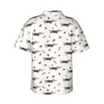 thumbnail image 3 of Goofa Dachshund Dog Hawaiian Shirt for Men, Unisex Summer Beach Casual Short Sleeve Button Down Shirts,Aloha Tropical Floral print shirt-X-Large, 3 of 9