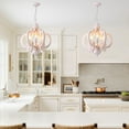 thumbnail image 3 of Chichoice  Farmhouse 6-Light Wood Chandelier Rustic Rustic Orb Chandeliers Bedroom Entryway Kitchen Island Living Room Cream White, 3 of 5