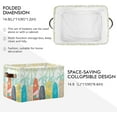 thumbnail image 2 of Large Foldable Storage Bin Palm Trees Surf Boards Fabric Storage Baskets Collapsible Decorative Baskets Organizing Basket Bin with PU Handles for Shelves Home Closet Living Room-2Pack Decor Gifts, 2 of 7