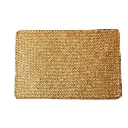 

Dining Table Placemat Table Mat Bamboo Rectangular Placemat Anti-skid Bamboo Woven Place Mat for Home