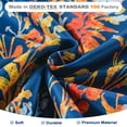 thumbnail image 5 of DriftAway Heather Valance for Kitchen Windows Living Room Bathroom Thermal Insulated Farmhouse Rod Pocket Window Valances with Floral Botanical Patterns 52Wx18L Navy Blue Gold Rust 1 Pack, 5 of 8