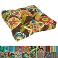 thumbnail image 2 of Blazing Needles Outdoor 19-inch Square Chair Cushion, 19" x 19", Alfinia Fresco Caspian, 2 of 5