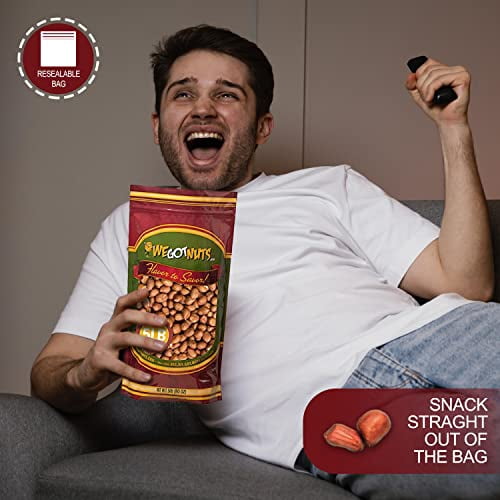 We Got Nuts Raw Red skin Peanuts 5LB Bag Bulk (80oz)