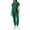 Dark Green, variant on Mlqidk Medical Scrubs for Women Set Breathable Nurse Uniform Crew Neck Top & Jogger Pant with Pockets Scrubs Set Blue L