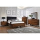 Robyn Bedroom Set with Upholstered Tufted Headboard Dark Walnut ...