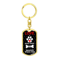 thumbnail image 4 of Spanish Water Dog Stainless Steel or 18k Gold Premium Swivel Dog Tag Keychain, 4 of 8