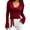 RD1, variant on Women’S Casual Lace Trim V-Neck Wrap Top, Long Sleeve Flare Cuff Tie Waist Fitted T-Shirt, Soft Stretchy Polyester, 1pc, Sizes S M L