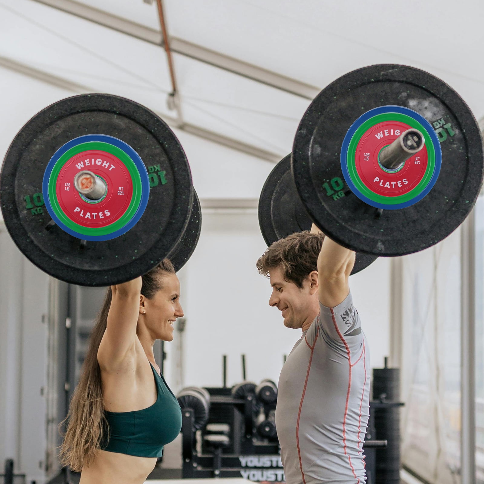 Change Weight Plates.1.25LB 2.5LB 5LB Set Rubber Coated Fractional Plate Olym-pic Bumper Plates  for Progressive Overload.Steel Core Micro Loading Weightlifting Set
