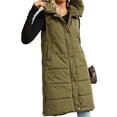 thumbnail image 4 of Fall Winter Women Stand Collar Solid Color Sleeveless Casual Hooded Vest Coat, 4 of 6