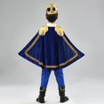 thumbnail image 4 of Disfraz de rey de carnaval para niños, 7 piezas, príncipe real medieval, conjunto completo para niños, fiesta de Halloween, cumpleaños, disfraces, 4 of 6