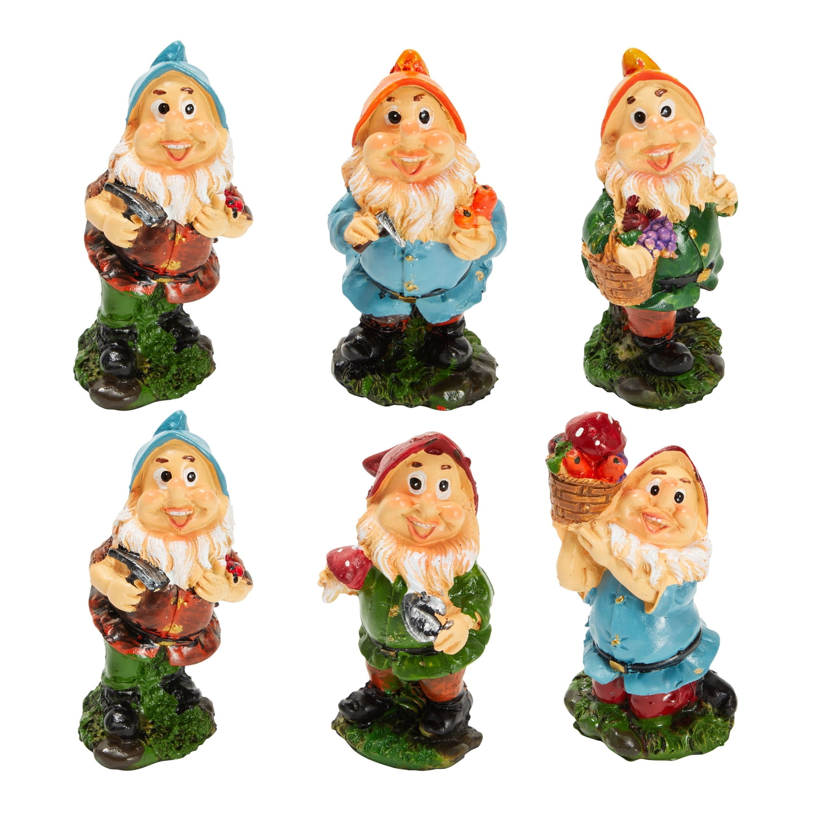 Mini Garden Gnome Figurines Resin Fairy Garden Funny Miniature Gnomes Elf Figure 
