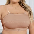 thumbnail image 5 of Versatile Front Closure Strapless Bra Everyday Comfort & Casual Wear; Supportive Wire-Free Ideal Push-Up For Smooth Invisible Look(Beige-F,XX-Large), 5 of 5