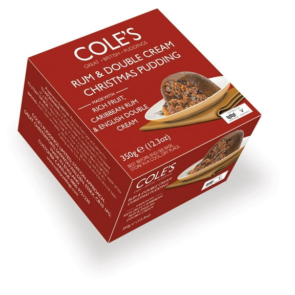 Cole's Rum & Double Cream Christmas Pudding 350g