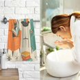 thumbnail image 7 of Yayeee 100% Cotton Hand Towels for Bathroom 16" x 28" Soft Absorbent Kitchen Towel, Black Cats Reading, 7 of 7