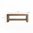 thumbnail image 5 of Large Rectangular Coffee Table with Storage Shelf - Rustic Design, 5 of 10