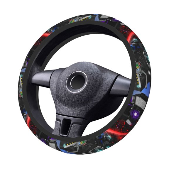 Toilet-Man Steering Wheel Cover Elastic Stretch Breathable Vehicle Steering Wheel Protector Car Interior Accessories