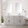 thumbnail image 3 of Shelter 60 in W x 22 in D White Oak Double Bath Vanity and White Quartz Top, 3 of 6
