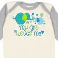 thumbnail image 4 of Inktastic My Gigi Loves Me Cute Elephants Boys or Girls Long Sleeve Baby Bodysuit, 4 of 5