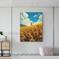 thumbnail image 6 of Susaid Clear Sky Sunflower Pattern Vertical Canvas Wall Decor 12x16in - Waterproof with Wood Frame & Damage-Free Hanging Kit, 6 of 8