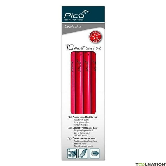 Pica 540/24-10 Classic Carpenter Pencil 10-Pack