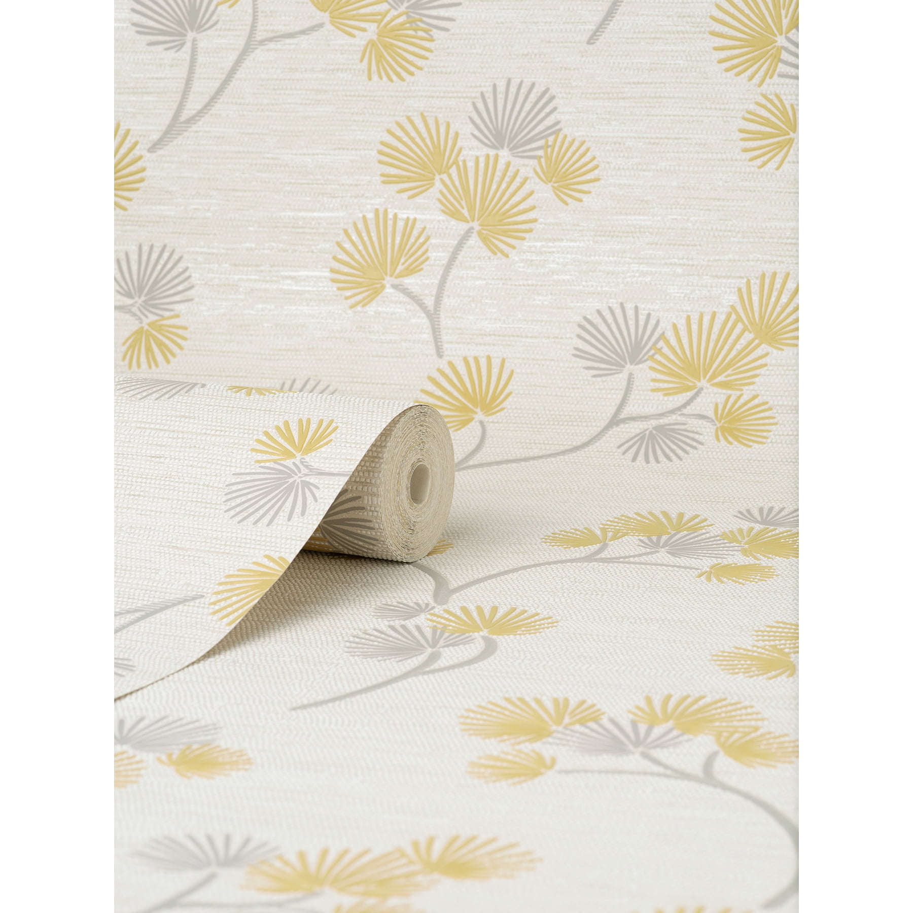Fine Decor Kira Mustard Trail Wallpaper, 20.5-in by 33-ft