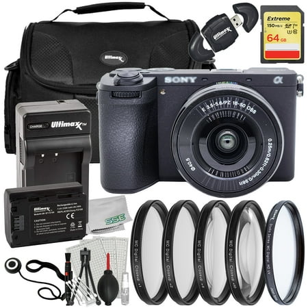 Ultimaxx Essential Sony a6700 with 16-50mm Lens Bundle - Includes: 64GB Extreme Memory Card, Replacement Battery (2500mAh) & More (26pc Bundle)