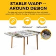 thumbnail image 4 of Grey Plaid Groundhog Table Cloths for 4 Foot Rectangle Tables, Spring Floral Butterfly Botanical Patio Waterproof Elastic Fitted Tablecloths, Washable Rectangular Table Cover for Camping, 4 of 8