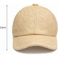 thumbnail image 4 of Retro Straw Baseball Cap Mens Straw Cap Breathable Summer Paperstraw Crochet Baseball Hat Ballcap for Men Women, 4 of 9