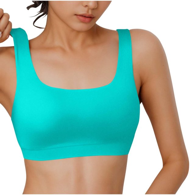 WZXFASHION Soutien-Gorge de Sport pour Femmes Entraînement Physique Yoga Course Haute Résistance Antichoc Respirant Débardeur Bleu Ciel TG