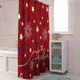 thumbnail image 4 of Patriotic 4th of July Shower Curtain, Red White Blue Stars Freedom Shower Curtains Set with Hooks, Memorial Day Summer Waterproof Fabric Bathroom Curtains Decor Home Accessories, 60 X 72 Inch Long, 4 of 6