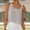 Grey, variant on Sentmoon Linen Tops for Women Crew Neck Relaxed Summer Shirts Beach with Button Sleeveless Concert Outfits for Women Lightweight for Tropical Vacation Khaki L