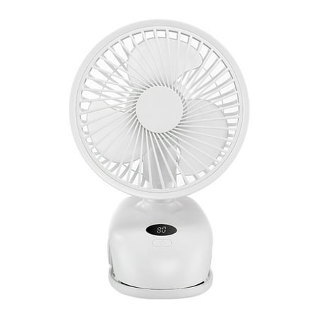 

3600mAh Rechargeable Battery Operated Clip on Fan Quiet Strong Airflow USB Desk
