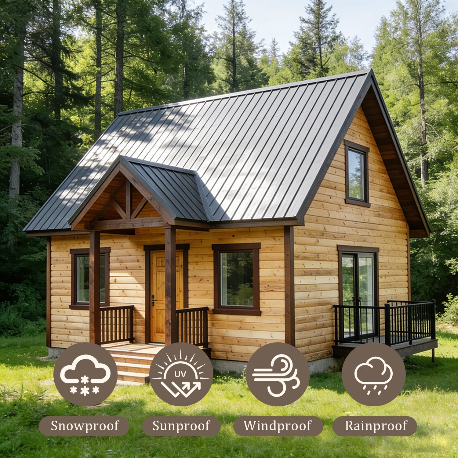 Roof Panel, 61x18 Inch 20 Pack Galvanized Steel Sheet for Garden Shed Gazebo Outdoor Building, Grey