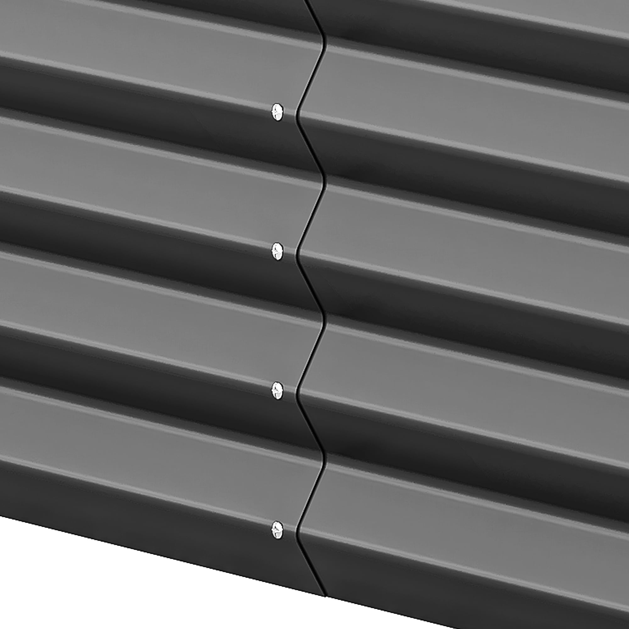 Uforic 2-Pack 6ftx3ftx1ft Large Raised Garden Bed Kit,Outdoor Galvanized Metal Patio Planter Box with Safety Rubber & Gloves,,Black