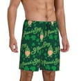 thumbnail image 2 of Naloa St Patrick's Day9 Men's Short Pajama Pants, Lounge Comfort Shorts with Elasticized Waistband and Side Pockets - 3X-Large, 2 of 9