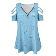 thumbnail image 5 of ZJXFGS Going Out Tops Professional Blouses for Women Y2K Shirts for Women Womens Blouses T Shirts Women Women'S Shirts Fall Shirts Trendy Tops for Women 2025 Blue L, 5 of 5