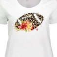 thumbnail image 4 of Inktastic Football with Flowers and Leopard Spots Women's Plus Size T-Shirt, 4 of 5