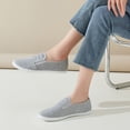 thumbnail image 6 of AOMAIS Women’s Slip On Canvas Shoes Sneakers Fashion Elastic Sneakers（Gray US5）, 6 of 11