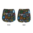 thumbnail image 4 of Disketp Happy Father Day Print Women's Shorts Workout Shorts for Athletic Gym Running Shorts with Phone Pockets X-Large, 4 of 8