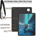 thumbnail image 3 of Dteck iPad Pro 12.9 inch Case 2022/2021/2020/2018, Shockproof Protective Case with 360 Rotating Hand Strap Stand Shoulder Strap Sturdy Rugged Case for iPad Pro 6th/5th/4th/3rd Gen 12.9", Black, 3 of 8