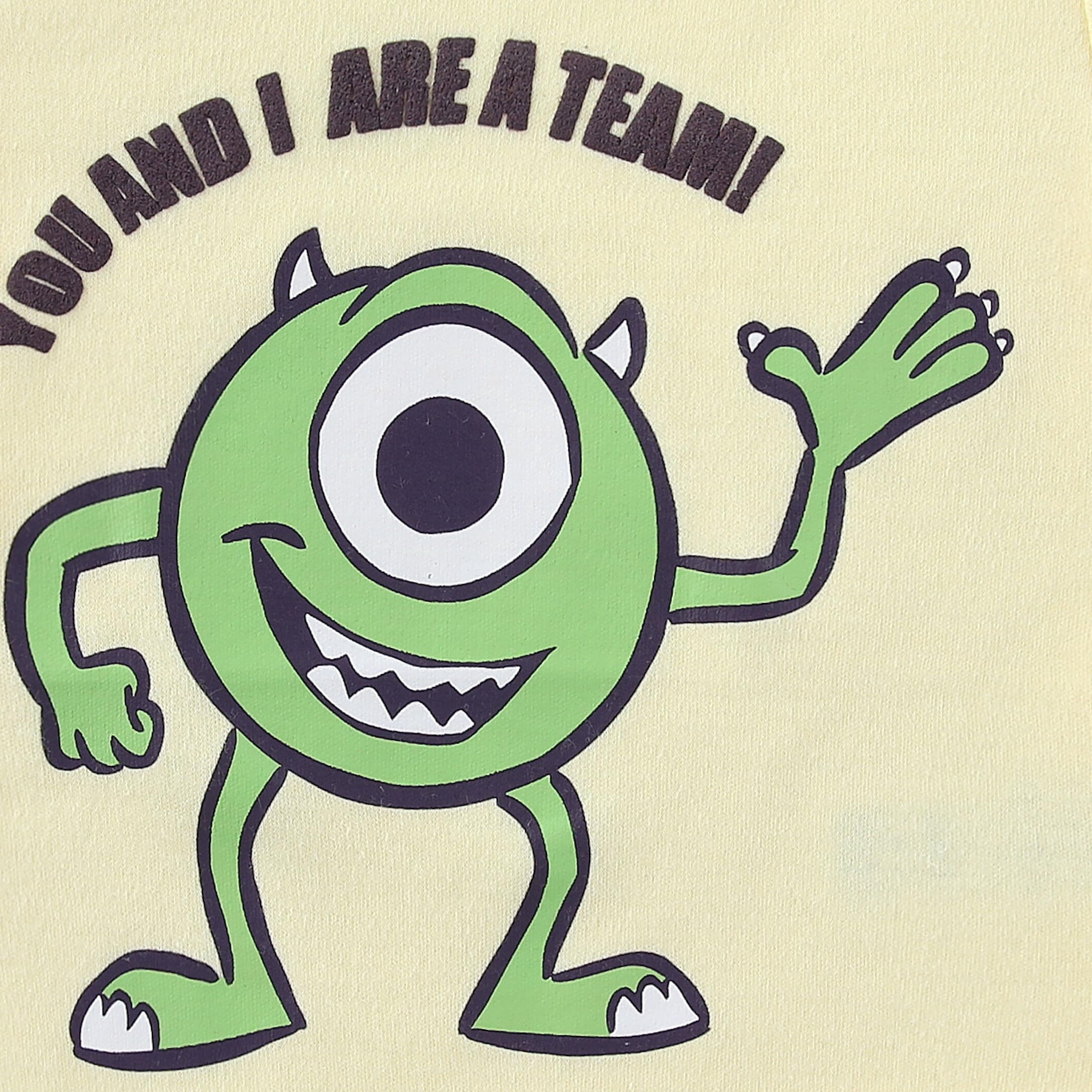 Disney Monsters Inc. Mike Wazowski James P. Sullivan Bodysuit Creeper (Baby Boys), 3 Pack, Sizes 3M-12M