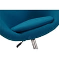 thumbnail image 6 of Hopper Blue and Polished Chrome Wool Blend Adjustable Height Chair, 6 of 8
