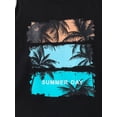 thumbnail image 6 of PureChapter Summer 3-Piece Outfit For Toddler Boys Tropical Print Tank Top with Teal Shorts and Bucket Hat 5 Years Black, 6 of 8